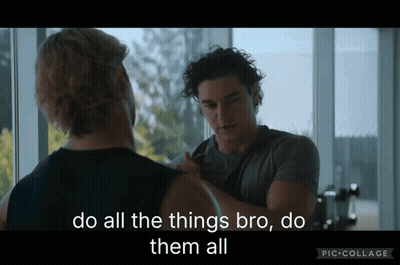 Two Men Are Talking With The Words Do All The Things Bro Do Them All GIF