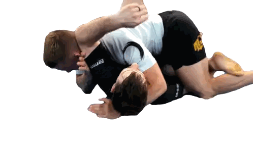 Two Men Are Wrestling With One Wearing A Shirt That Says Ufc On It Sticker