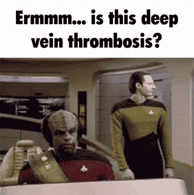 Two Men Asking About Deep Vein Thrombosis GIF