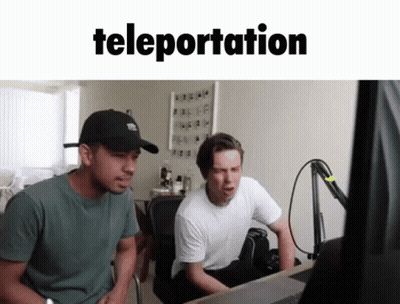 Two Men At Computer Teleportation GIF