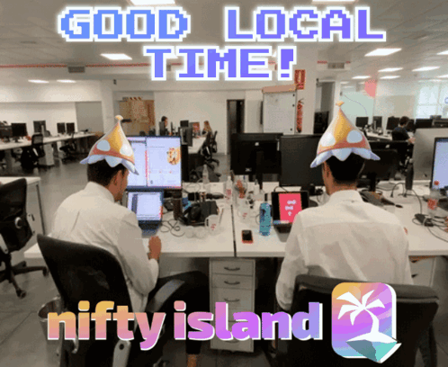 Two Men At Desks In Office Good Local Time GIF