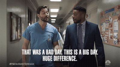 Two Men Bad Day Big Day Huge Difference GIF