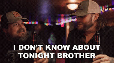 Two Men Bar I Don't Know About Tonight Brother GIF