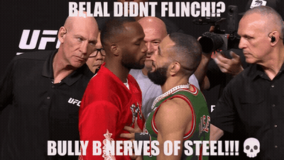 Two Men Belal Didnt Flinch Bully Boerves Of Steel GIF
