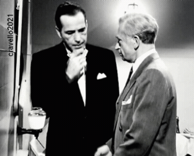 Two Men Black And White 2021 GIF