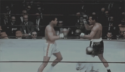 Two Men Boxing In A Ring GIF