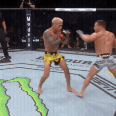 Two Men Boxing In Monster Energy Ring GIF