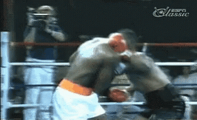 Two Men Boxing In Ring GIF