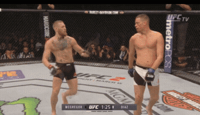 Two Men Boxing In Ring GIF