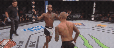 Two Men Boxing In UFC Ring GIF