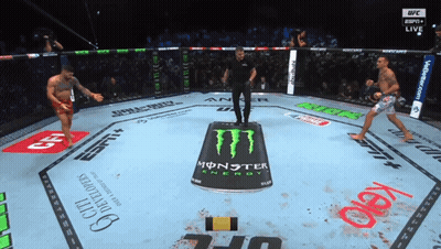 Two Men Boxing Over Monster Energy Can GIF