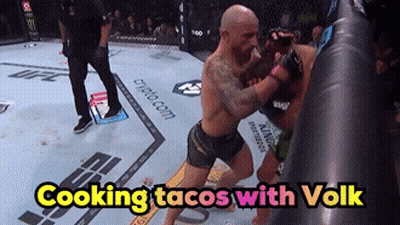 Two Men Boxing Saying Cooking Tacos With Volk GIF