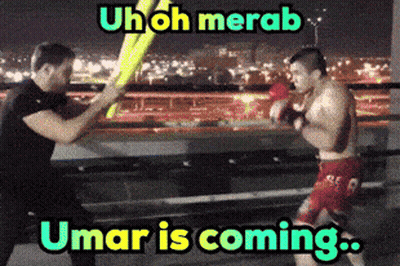 Two Men Boxing Umar Is Coming GIF