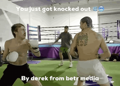Two Men Boxing You Just Got Knocked Out GIF