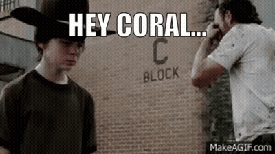 Two Men By Brick Wall With Hey Coral GIF