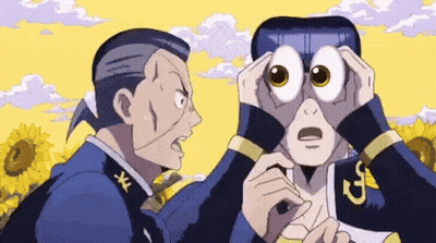 Two Men By Sunflowers One Holding Eyes Open GIF