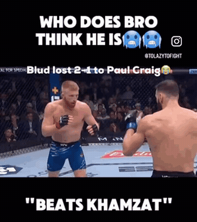 Two Men Cage Fighting Who Does Bro Think He Is Beats Khamzat GIF