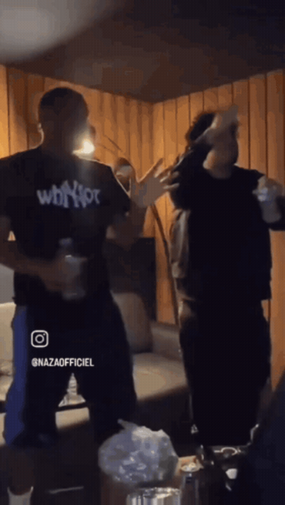 Two Men Dancing One Wearing Whoot Shirt GIF
