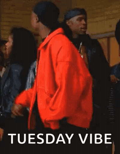 Two Men Dancing Saying Puc Thursday GIF