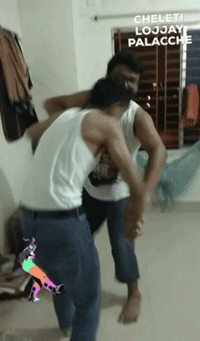 Two Men Dancing With Words Cheleti Lojjay Palacche GIF