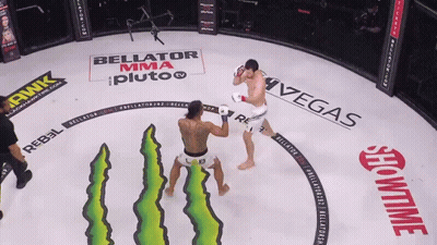 Two Men Fighting In A Ring With Monster Energy Drink Ad GIF