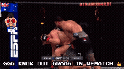 Two Men Fighting In Boxing Ring GIF