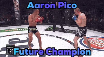 Two Men Fighting In Boxing Ring Aaron Pico GIF