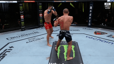 Two Men Fighting In Boxing Ring Monster Energy GIF