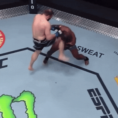 Two Men Fighting In Boxing Ring Saying Sweat GIF