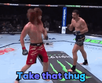 Two Men Fighting In Boxing Ring Take That Thug GIF