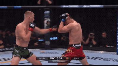 Two Men Fighting In Boxing Ring UFC 0:54 GIF