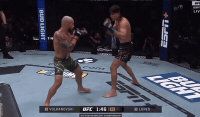 Two Men Fighting In Boxing Ring With Bud Light GIF
