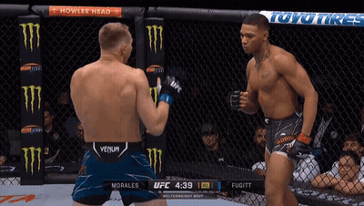Two Men Fighting In Boxing Ring With Toyo Tires Ad GIF