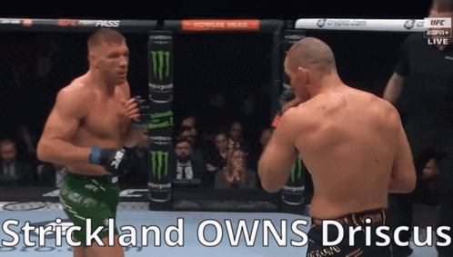 Two Men Fighting In Boxing Ring GIF