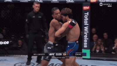 Two Men Fighting In Boxing Ring GIF