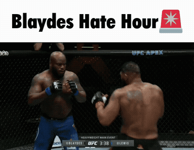 Two Men Fighting in Cage Blaydes Hate Hour