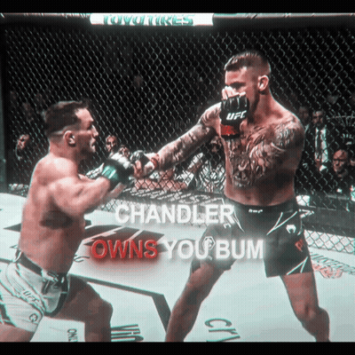 Two Men Fighting In Cage Chandler Owns You Bum GIF
