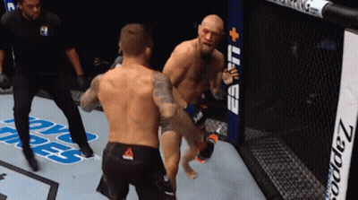 Two Men Fighting In Cage Saying East GIF
