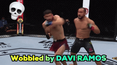 Two Men Fighting In Cage Wobbled By Daviramos GIF