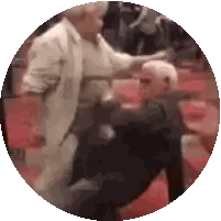 Two Men Fighting In Circle Sticker