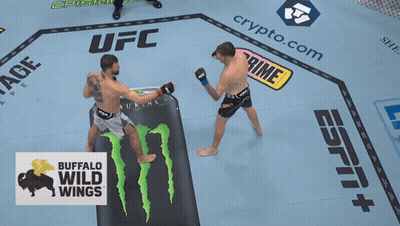 Two Men Fighting In ESPN Boxing Ring GIF