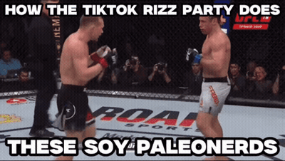 Two Men Fighting In Ring How The TikTok Rizz Party Does These Soy Paleonerds GIF