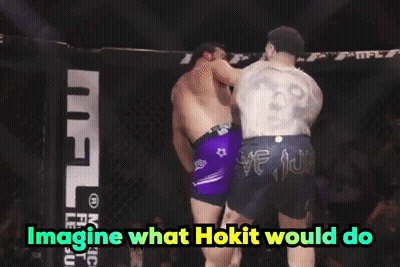 Two Men Fighting In Ring Imagine What Hokit Would Do GIF