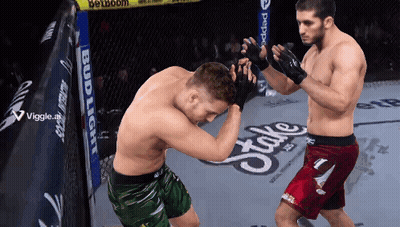 Two Men Fighting In Ring GIF