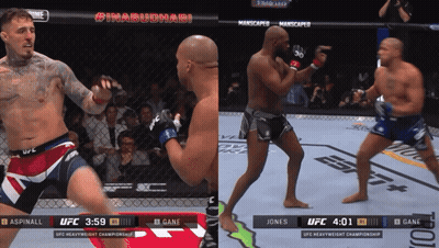 Two Men Fighting In UFC Heavyweight GIF