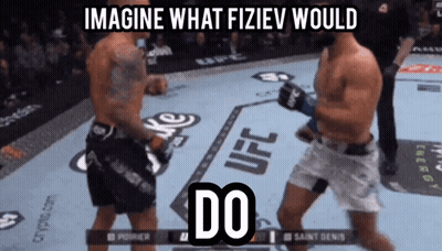 Two Men Fighting In UFC Ring Imagine What Fiziev Would Do GIF