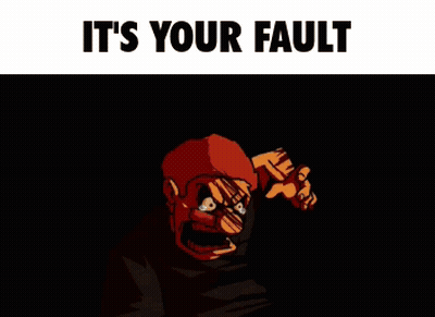 Two Men Fighting It's Your Fault GIF