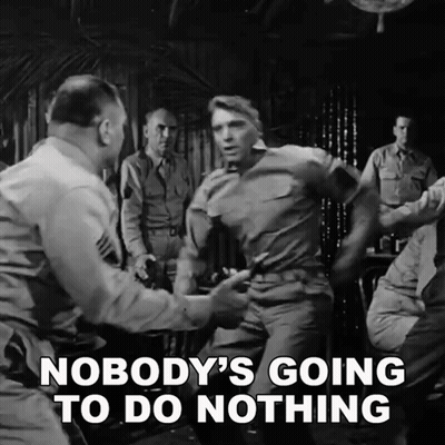 Two Men Fighting Nobody's Going To Do Nothing GIF