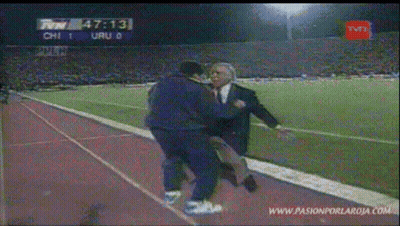 Two Men Fighting On Track At 47:13 GIF
