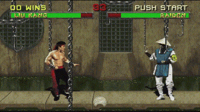 Two Men Fighting Push Start GIF